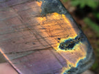 Polished Rare Purple Sunset Flash Labradorite Standing Display Pieces x 3 From Madagascar - Toprock Gemstones and Minerals 