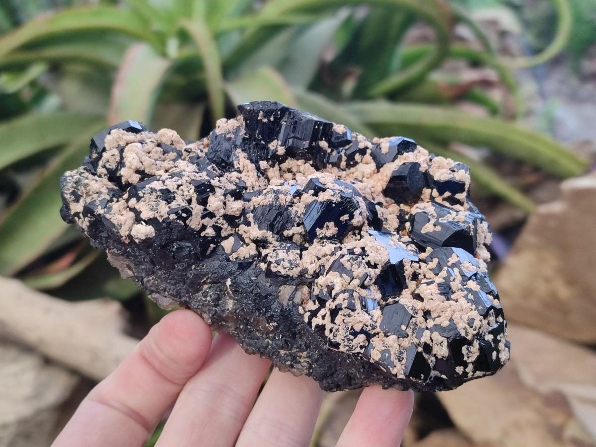 Natural Schorl Black Tourmaline with Feldspar and Quartz x 3 From Erongo, Namibia - Toprock Gemstones and Minerals 