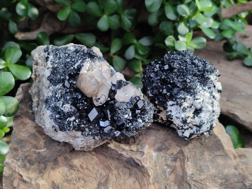 Natural Schorl Black Tourmaline with Feldspar and Quartz x 3 From Erongo, Namibia - Toprock Gemstones and Minerals 