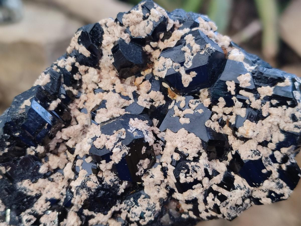 Natural Schorl Black Tourmaline with Feldspar and Quartz x 3 From Erongo, Namibia - Toprock Gemstones and Minerals 