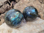 Polished Labradorite Spheres x 6 From Madagascar - Toprock Gemstones and Minerals 
