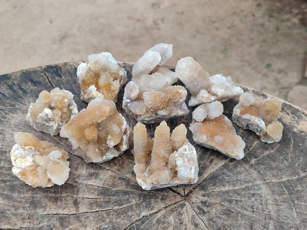 Natural Limonite Spirit Quartz Crystal Clusters x 12 From Boekenhouthoek, South Africa - Toprock Gemstones and Minerals 