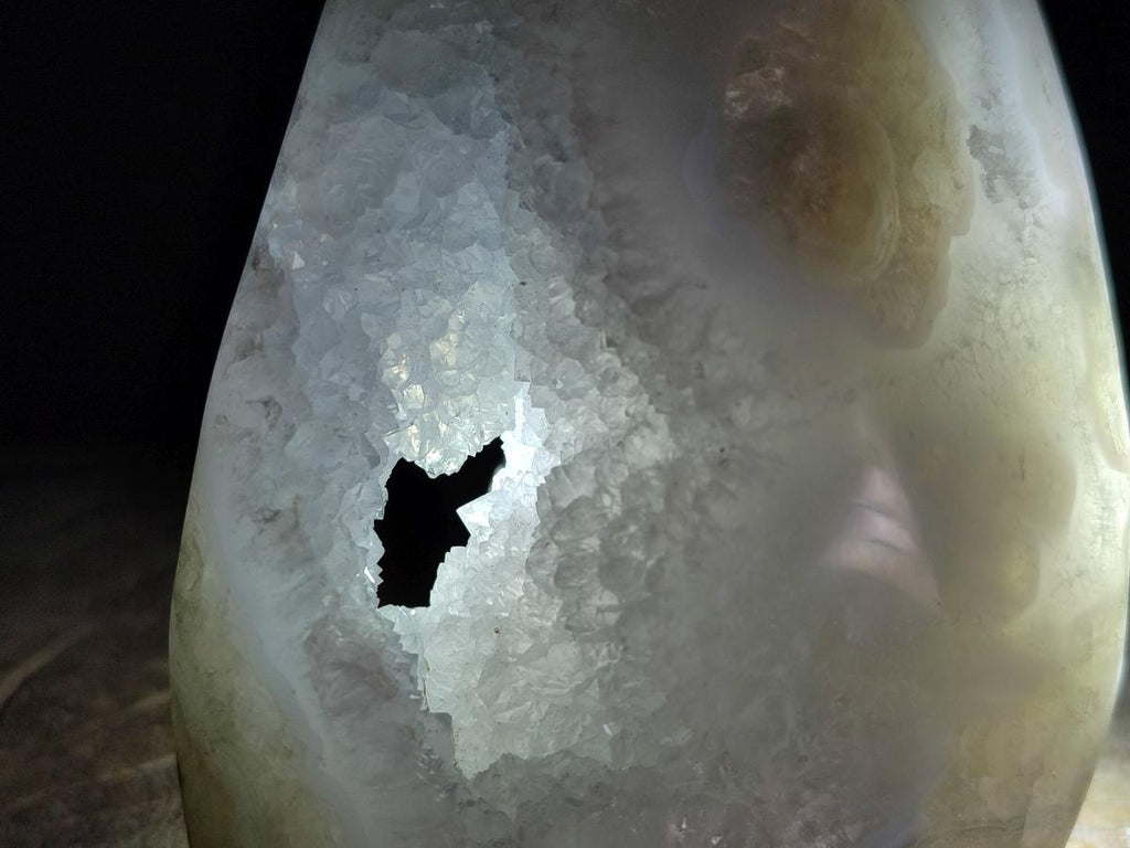 Polished Blue Lace Agate Standing Display Pieces x 2 From Nsanje, Malawi - Toprock Gemstones and Minerals 