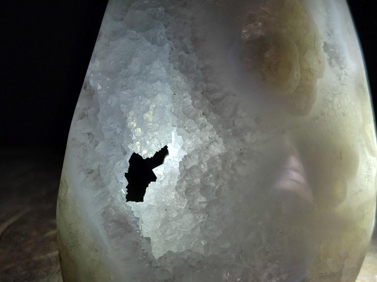 Polished Blue Lace Agate Standing Display Pieces x 2 From Nsanje, Malawi - Toprock Gemstones and Minerals 