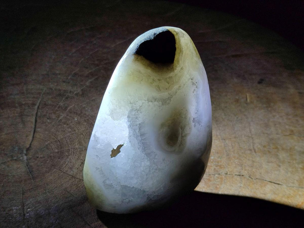 Polished Blue Lace Agate Standing Display Pieces x 2 From Nsanje, Malawi - Toprock Gemstones and Minerals 