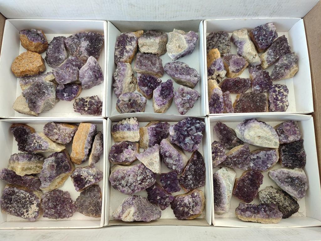 Natural Dark Amethyst Clusters x 70 From Mapatizya, Zambia - Toprock Gemstones and Minerals 