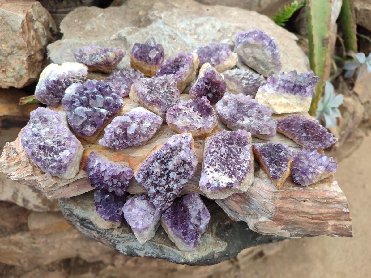 Natural Dark Amethyst Clusters x 70 From Mapatizya, Zambia - Toprock Gemstones and Minerals 