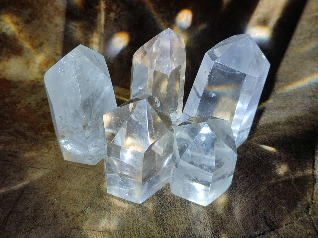 Polished Clear Quartz Display Crystals x 12 From Madagascar - Toprock Gemstones and Minerals 