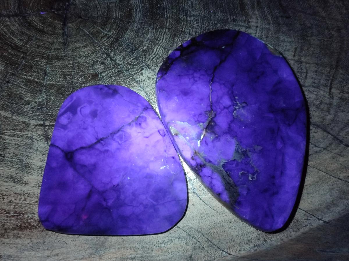 Polished Watermelon Fluorite Free Forms x 5 From Uis, Namibia - Toprock Gemstones and Minerals 