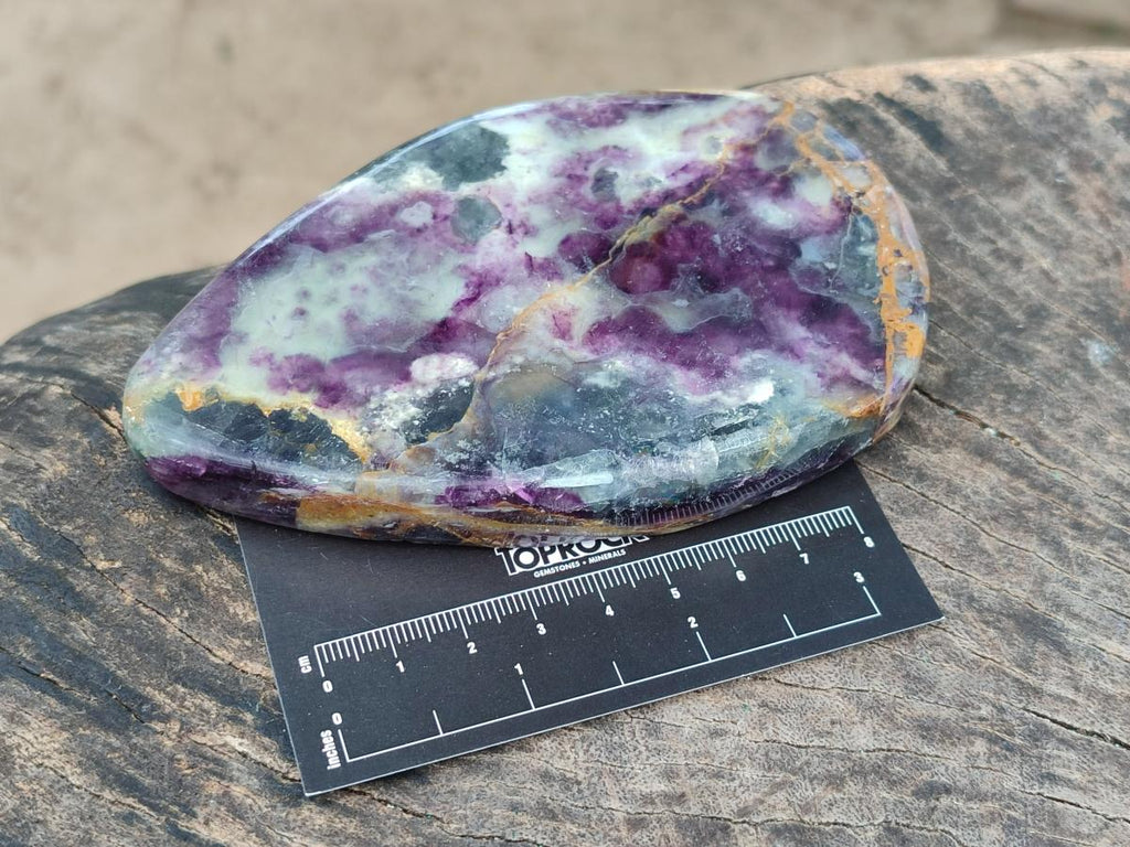 Polished Watermelon Fluorite Free Forms x 5 From Uis, Namibia - Toprock Gemstones and Minerals 