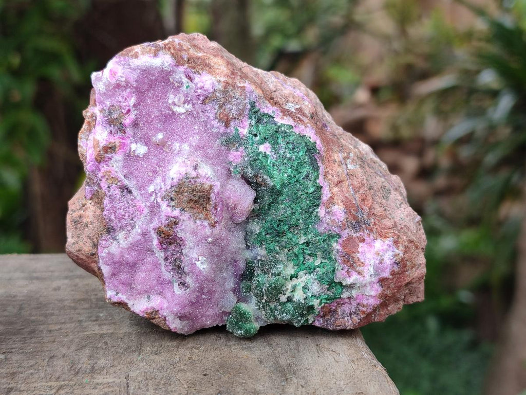 Natural Salrose Cobaltoan Dolomite Specimens with Crystalline Malachite Crystals x 3 From Kakanda, Congo - Toprock Gemstones and Minerals 
