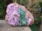 Natural Salrose Cobaltoan Dolomite Specimens with Crystalline Malachite Crystals x 3 From Kakanda, Congo - Toprock Gemstones and Minerals 