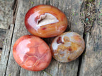 Polished Carnelian Agate Gemstone Galets x 20 From Madagascar - Toprock Gemstones and Minerals 