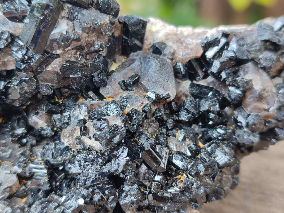 Natural Schorl Black Tourmaline with Feldspar Specimens x 3 From Erongo, Namibia - Toprock Gemstones and Minerals 