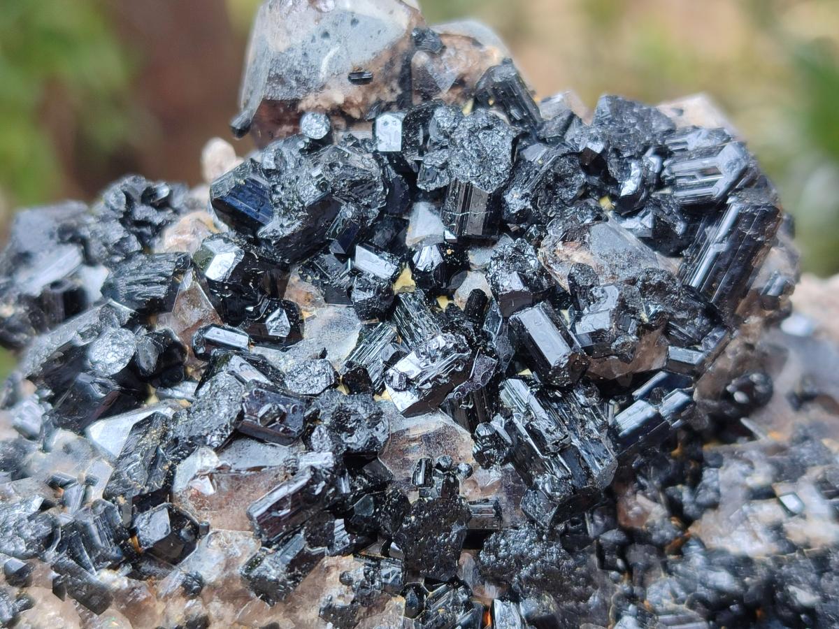 Natural Schorl Black Tourmaline with Feldspar Specimens x 3 From Erongo, Namibia - Toprock Gemstones and Minerals 