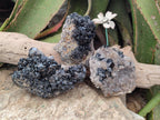Natural Schorl Black Tourmaline with Feldspar Specimens x 3 From Erongo, Namibia - Toprock Gemstones and Minerals 