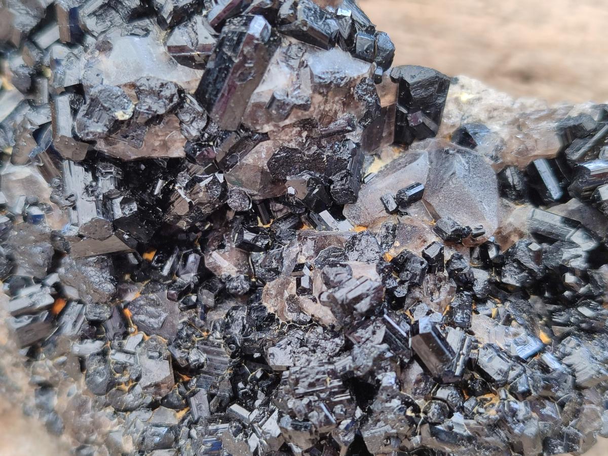 Natural Schorl Black Tourmaline with Feldspar Specimens x 3 From Erongo, Namibia - Toprock Gemstones and Minerals 
