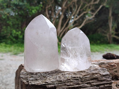 Polished Quartz Display Crystals x 3 From Madagascar - Toprock Gemstones and Minerals 