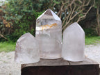 Polished Quartz Display Crystals x 3 From Madagascar - Toprock Gemstones and Minerals 