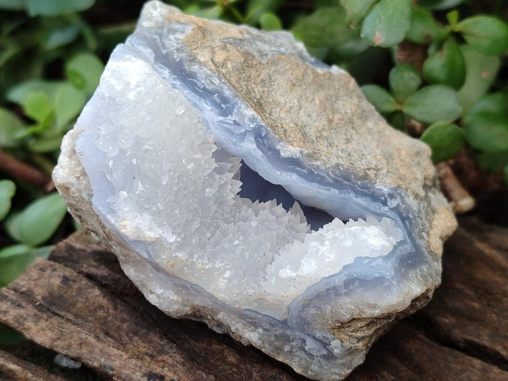 Natural Blue Lace Agate Geode Specimens x 8 From Nsanje, Malawi - Toprock Gemstones and Minerals 