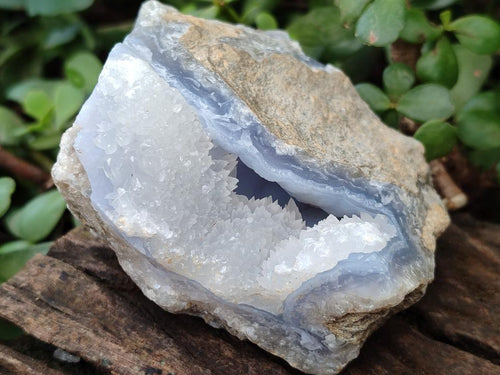 Natural Blue Lace Agate Geode Specimens x 8 From Nsanje, Malawi - Toprock Gemstones and Minerals 
