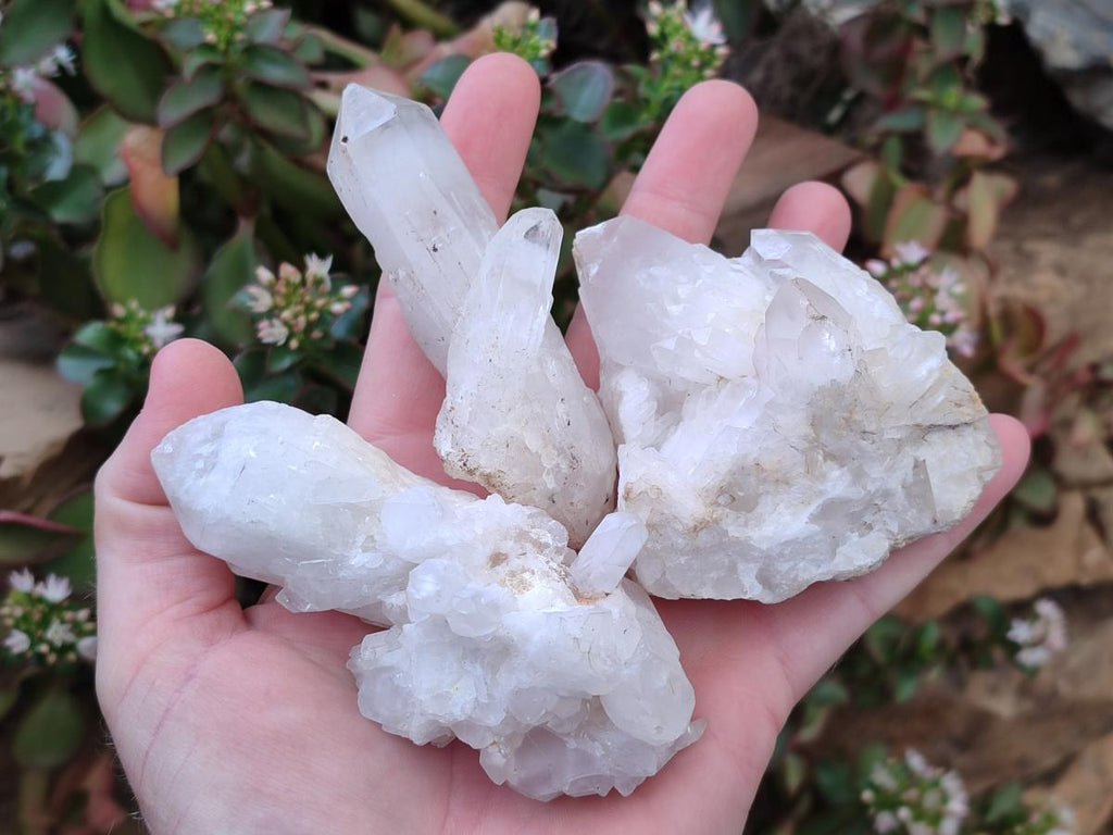 Natural Malagasy Quartz Clusters x 12 From Madagascar - Toprock Gemstones and Minerals 