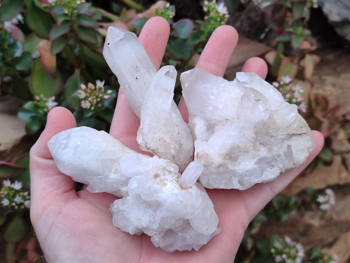 Natural Malagasy Quartz Clusters x 12 From Madagascar - Toprock Gemstones and Minerals 