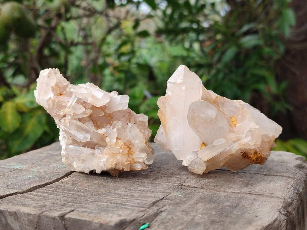 Natural Malagasy Quartz Clusters x 12 From Madagascar - Toprock Gemstones and Minerals 