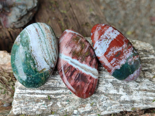 Polished Rare Ocean Jasper Galets x 24 From Northwest Coast, Madagascar - Toprock Gemstones and Minerals 
