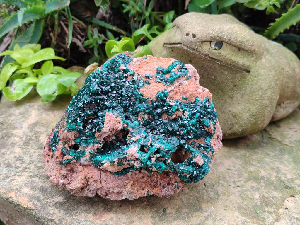 Natural Dioptase on Dolomite Specimen x 1 From Likasi, Congo - Toprock Gemstones and Minerals 
