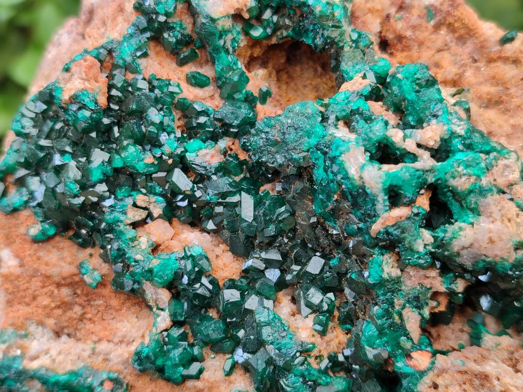 Natural Dioptase on Dolomite Specimen x 1 From Likasi, Congo - Toprock Gemstones and Minerals 