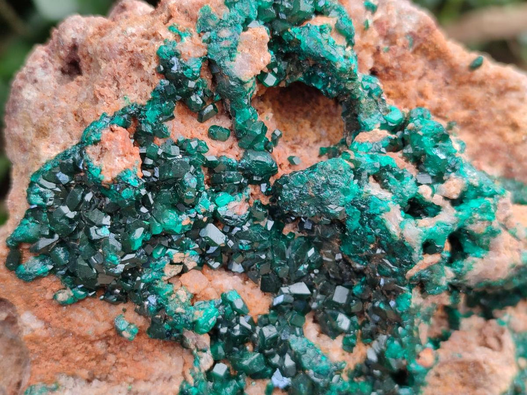 Natural Dioptase on Dolomite Specimen x 1 From Likasi, Congo - Toprock Gemstones and Minerals 