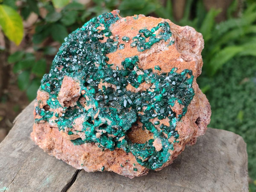 Natural Dioptase on Dolomite Specimen x 1 From Likasi, Congo - Toprock Gemstones and Minerals 