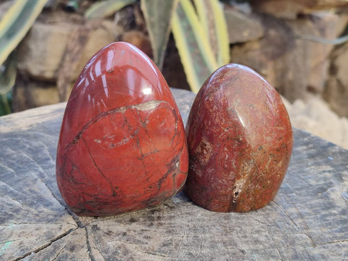 Polished Red Jasper Standing Display Pieces x 4 From Madagascar - Toprock Gemstones and Minerals 
