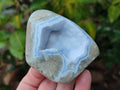 Polished Blue Lace Agate Standing Display Pieces x 4 From Nsanje, Malawi - Toprock Gemstones and Minerals 
