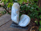 Polished Blue Lace Agate Standing Display Pieces x 4 From Nsanje, Malawi - Toprock Gemstones and Minerals 
