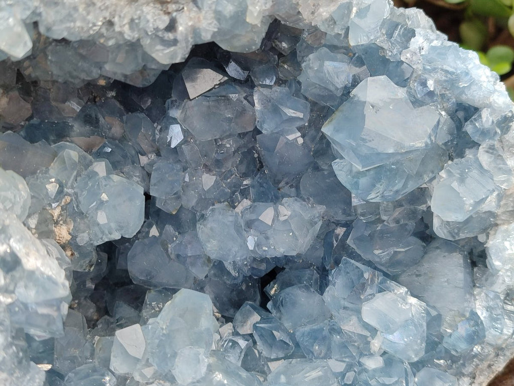 Natural Large Blue Celestite Geode Specimen x 1 From Sakoany, Madagascar - Toprock Gemstones and Minerals 