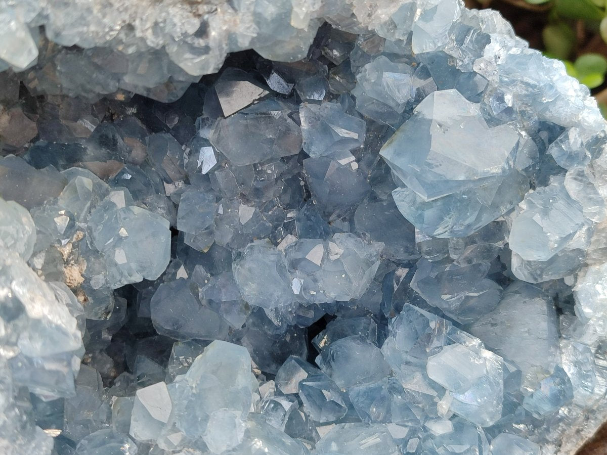 Natural Large Blue Celestite Geode Specimen x 1 From Sakoany, Madagascar - Toprock Gemstones and Minerals 