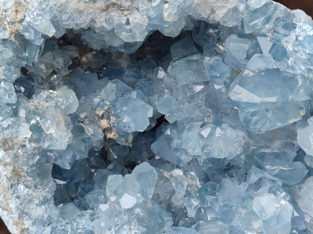 Natural Large Blue Celestite Geode Specimen x 1 From Sakoany, Madagascar - Toprock Gemstones and Minerals 