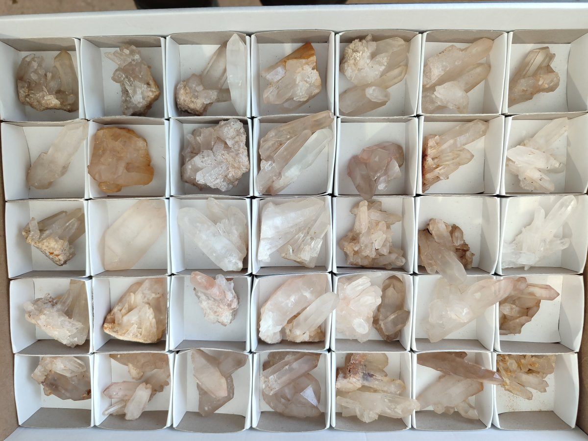 Natural Madagascar Quartz Crystal Clusters x 46 From Madagascar - Toprock Gemstones and Minerals 