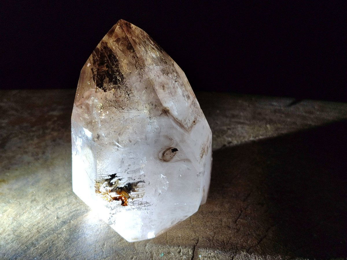 Polished Dark Morion Smokey Quartz and Smokey Window Crystals x 2 From Madagascar - Toprock Gemstones and Minerals 