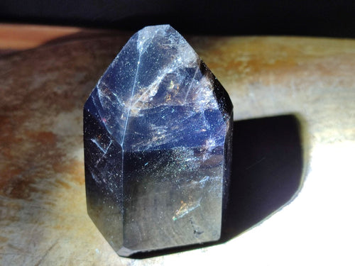 Polished Dark Morion Smokey Quartz and Smokey Window Crystals x 2 From Madagascar - Toprock Gemstones and Minerals 