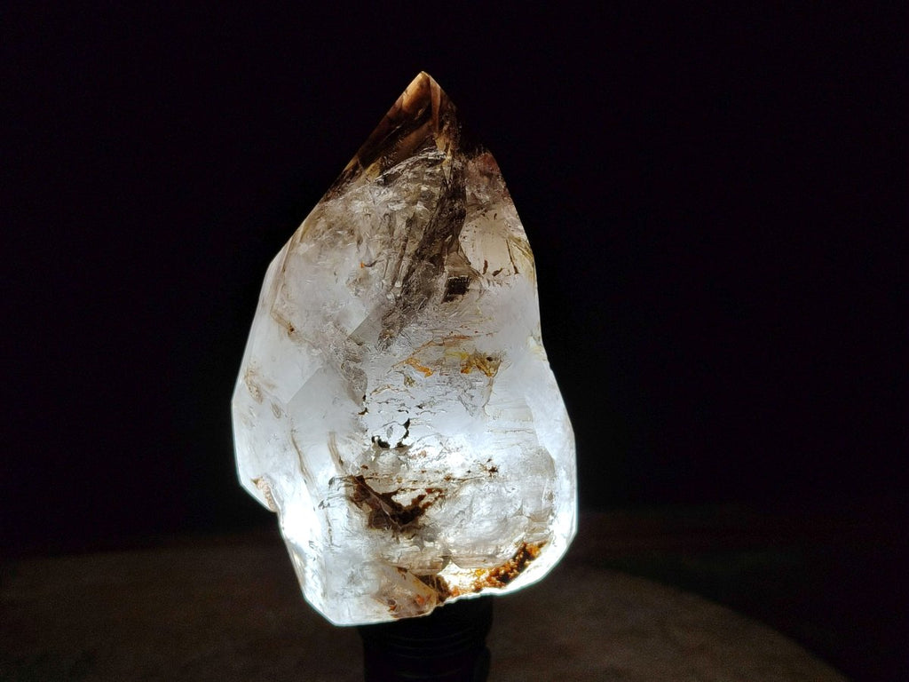 Polished Dark Morion Smokey Quartz and Smokey Window Crystals x 2 From Madagascar - Toprock Gemstones and Minerals 