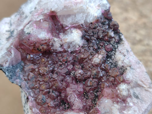 Natural Spherocobaltite Specimens x 6 From Musonoi Mine, Congo - Toprock Gemstones and Minerals 
