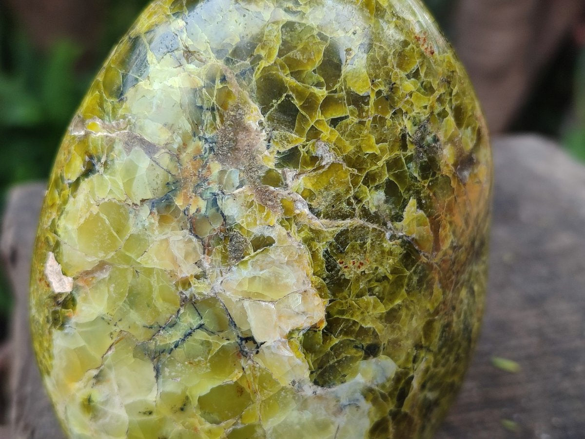 Polished Green Opal Standing Display Pieces x 3 From Betroka, Madagascar - Toprock Gemstones and Minerals 