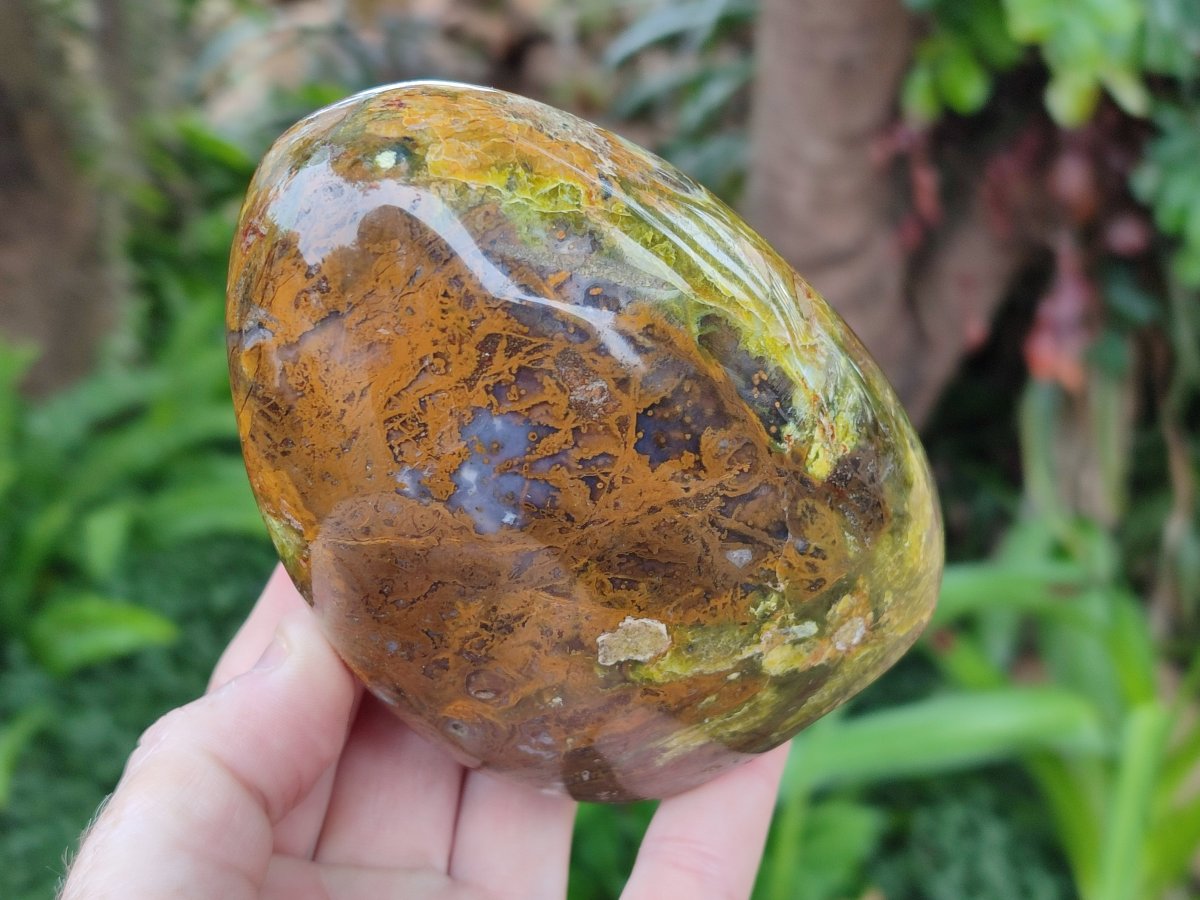 Polished Green Opal Standing Display Pieces x 3 From Betroka, Madagascar - Toprock Gemstones and Minerals 