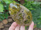 Polished Green Opal Standing Display Pieces x 3 From Betroka, Madagascar - Toprock Gemstones and Minerals 