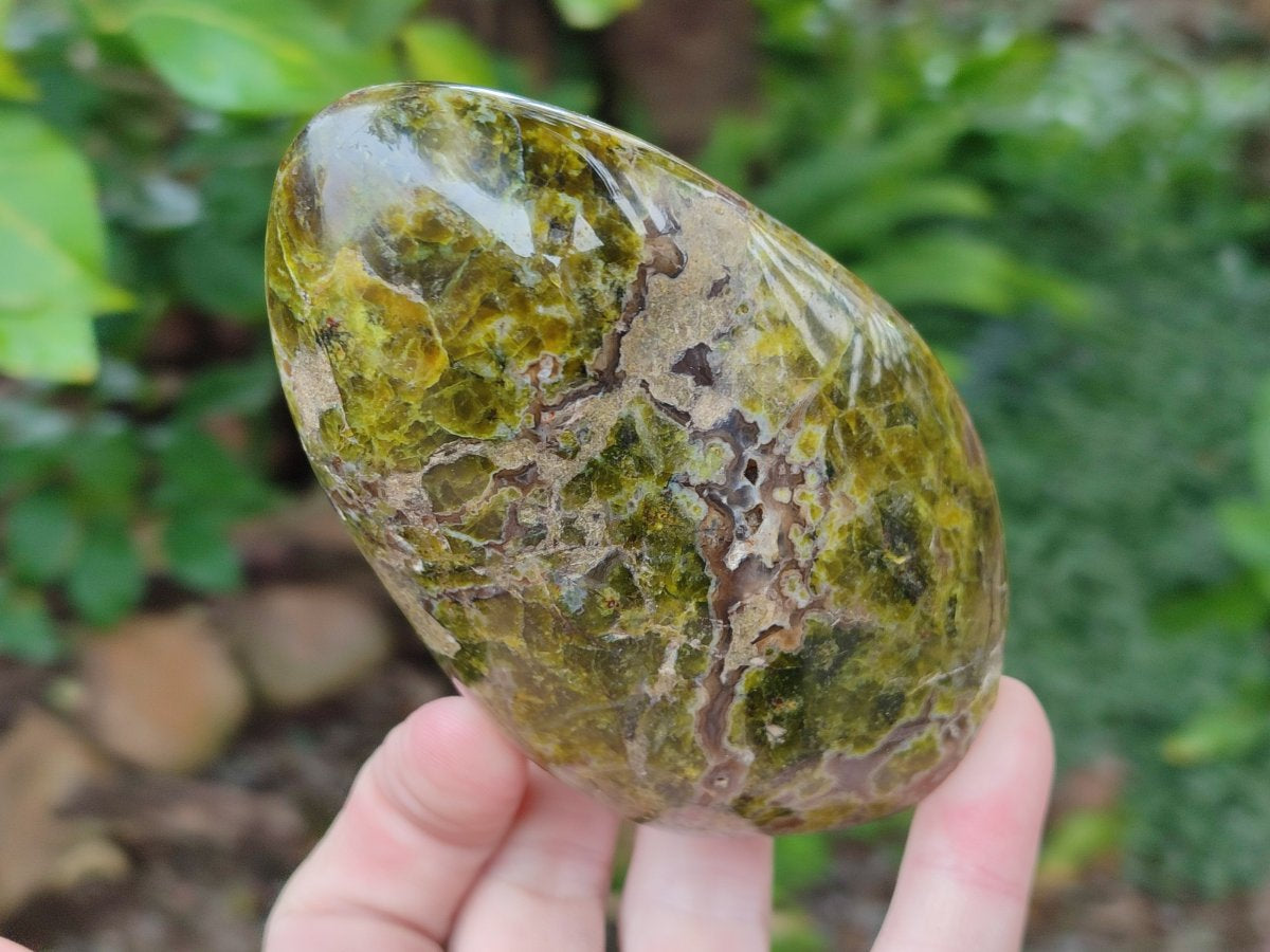 Polished Green Opal Standing Display Pieces x 3 From Betroka, Madagascar - Toprock Gemstones and Minerals 