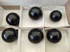 Polished Black Basalt Spheres x 6 From Madagascar - Toprock Gemstones and Minerals 