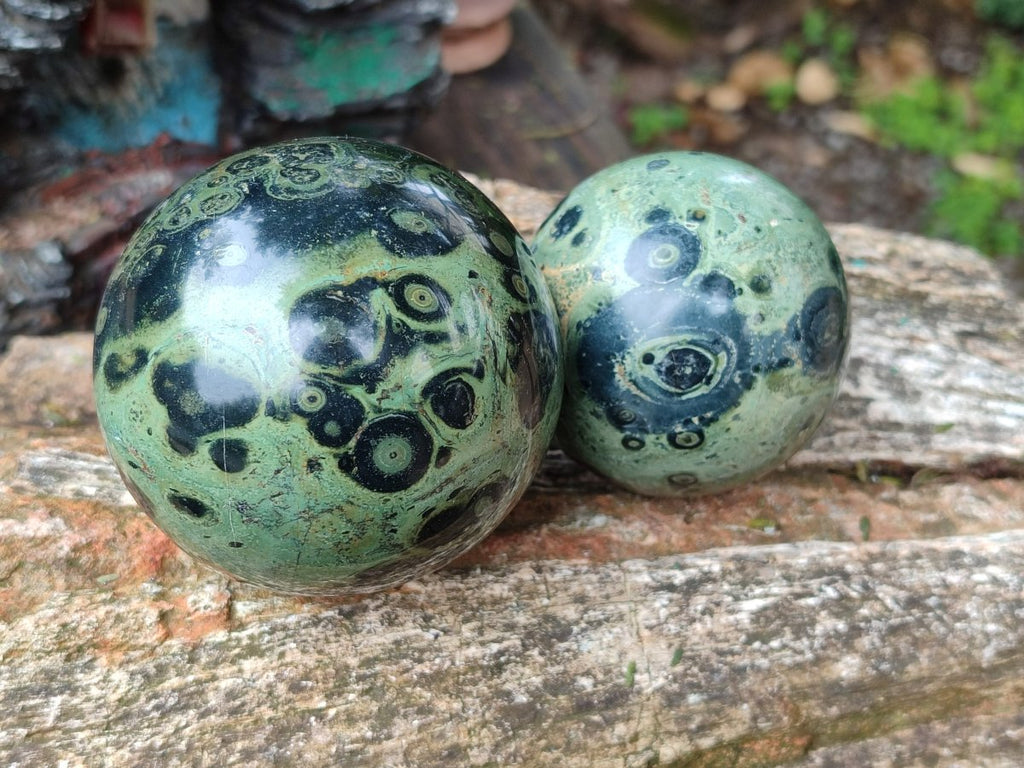 Polished Stromatolite Spheres x 3 From Katsepy, Madagascar - Toprock Gemstones and Minerals 